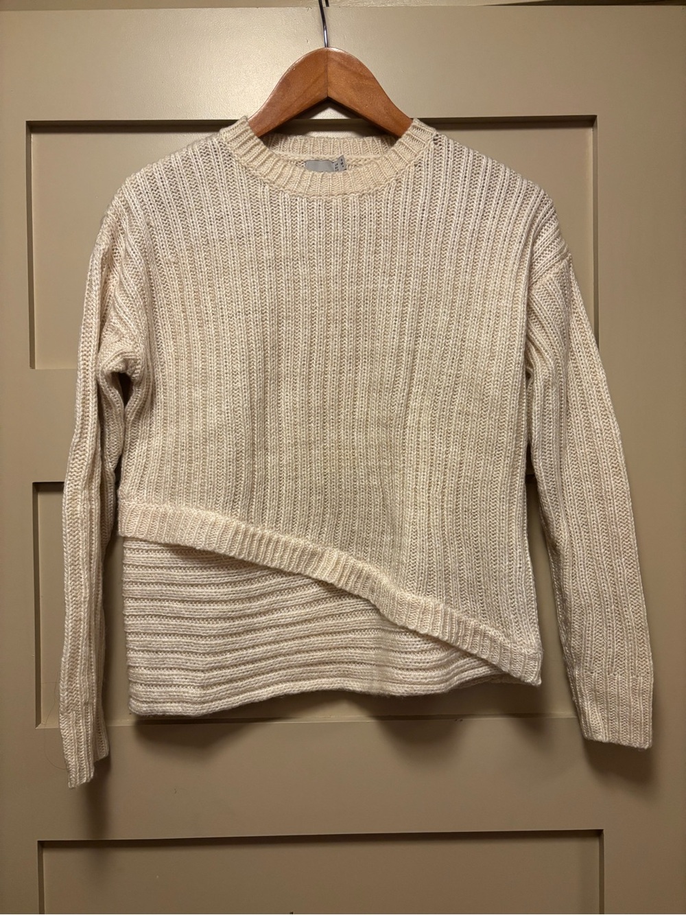 ASOS Sweater Crew Layered Knit Acrylic Long Sleeve